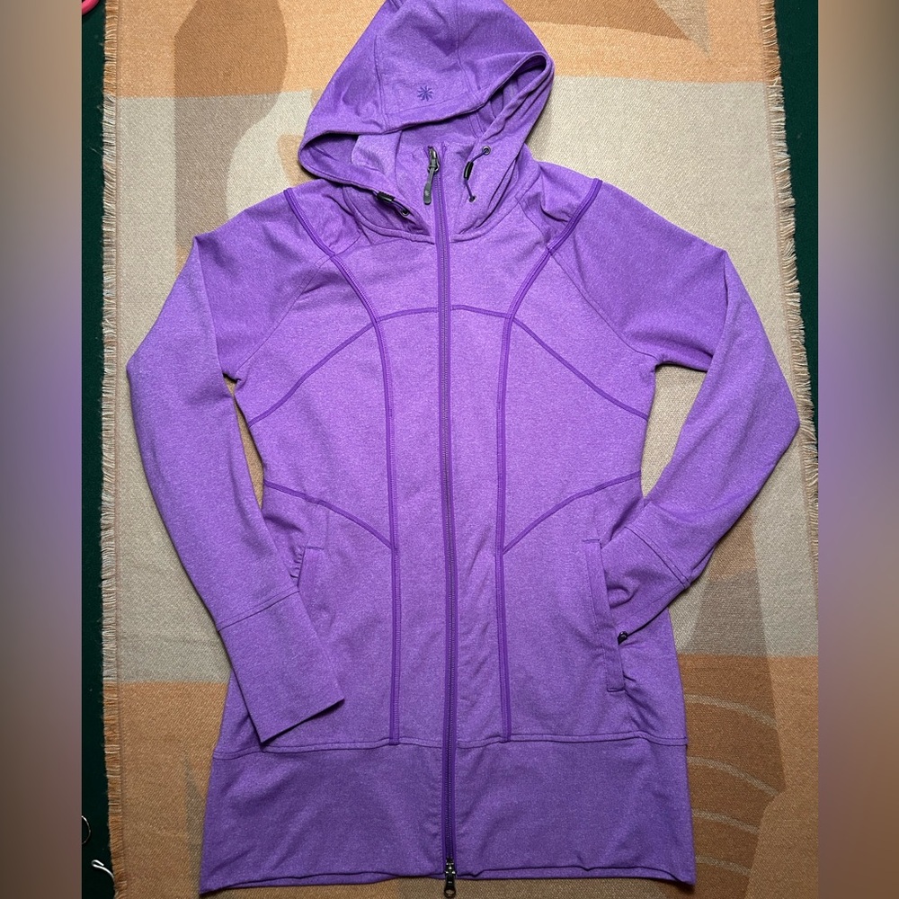 Athleta Rishi full (double) zip front hoodie jacket, S